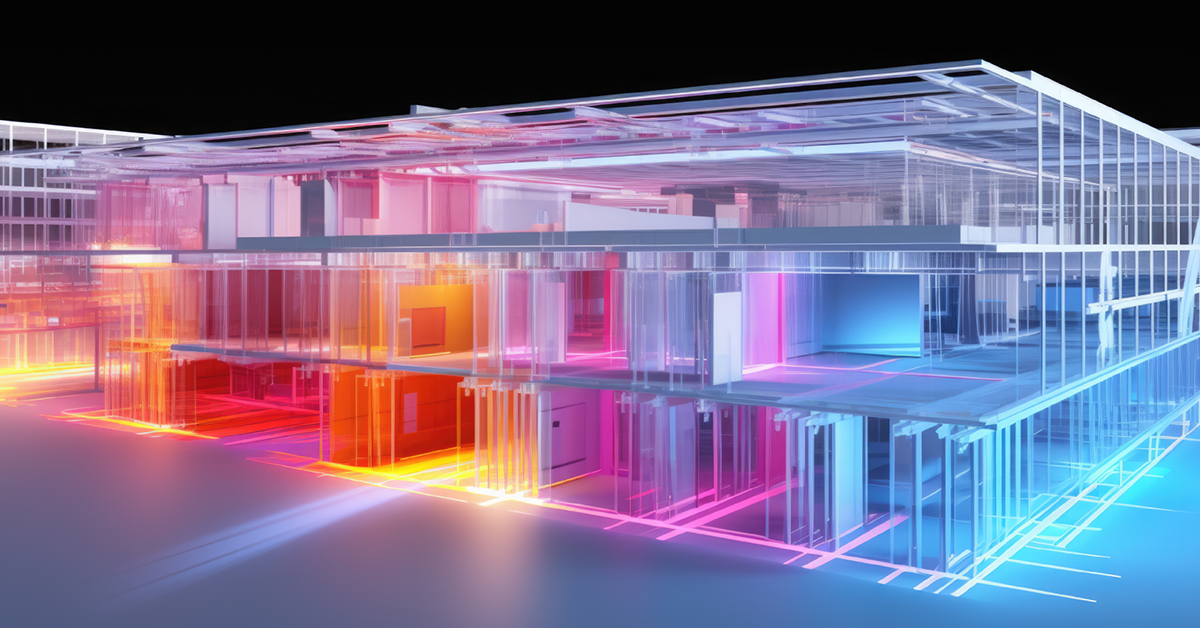 BIM model of factory or manufacturing facility or plant